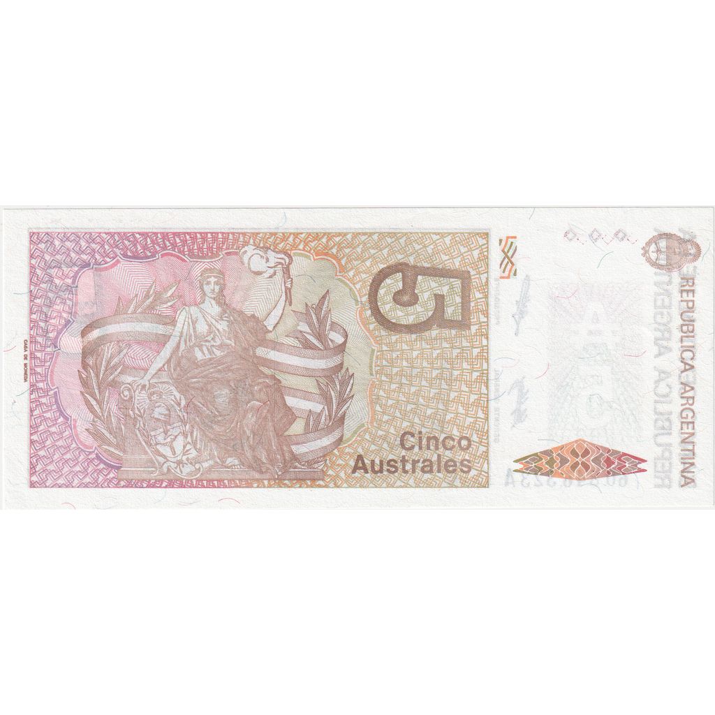 Argentinien, 5 Australes, UNZ