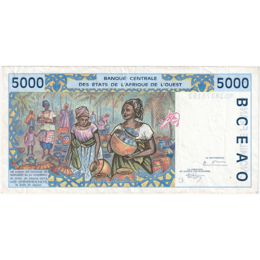Estados del África Occidental, 5000 Francs, MBC