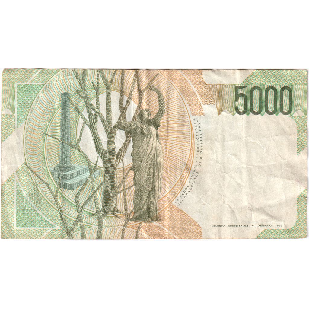 Italia, 5000 Lire, 1985-01-04, BC