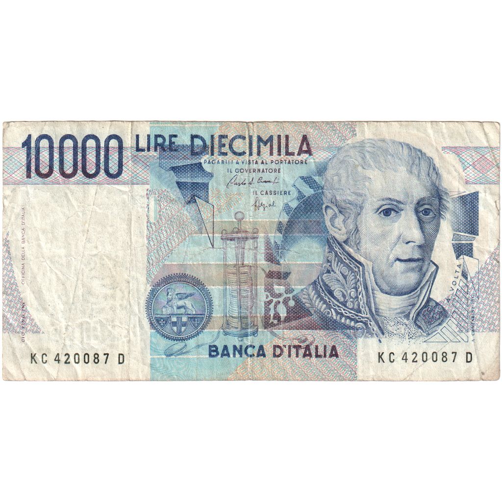 Italy, 10,000 Lire, 1984-09-03, VG(8-10)