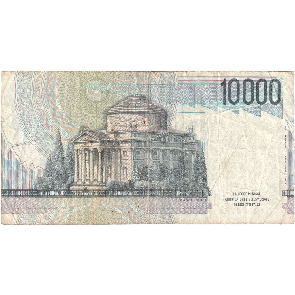 Italy, 10,000 Lire, 1984-09-03, VG(8-10)