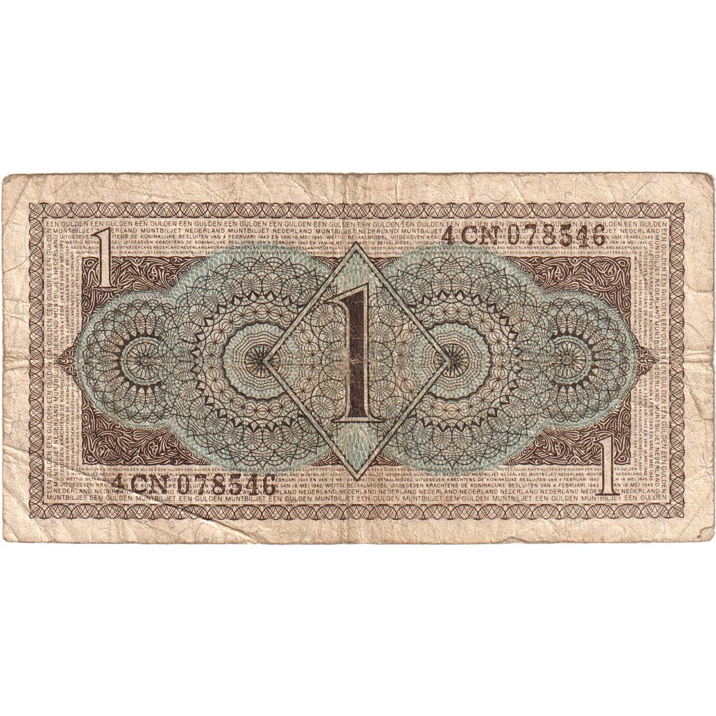 Países Bajos, 1 Gulden, 1949-08-08, RC+