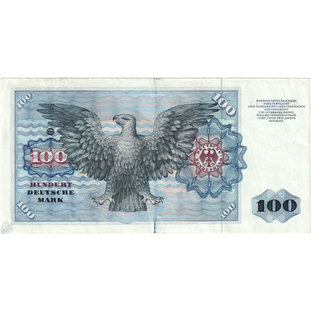 GERMANY - FEDERAL REPUBLIC, 100 Deutsche Mark, 1970-01-02, EF(40-45)