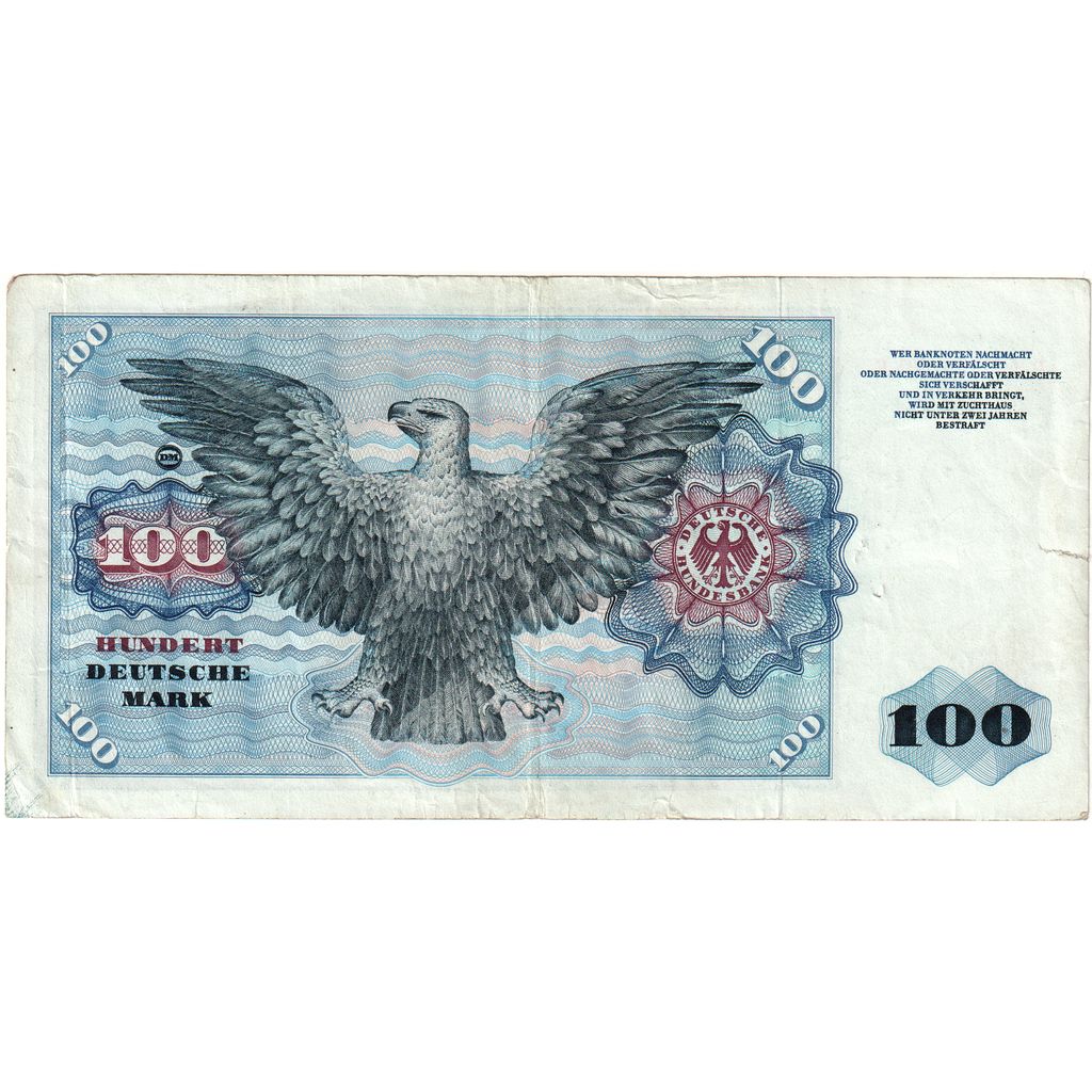 GERMANY - FEDERAL REPUBLIC, 100 Deutsche Mark, 1960-01-02, F(12-15)