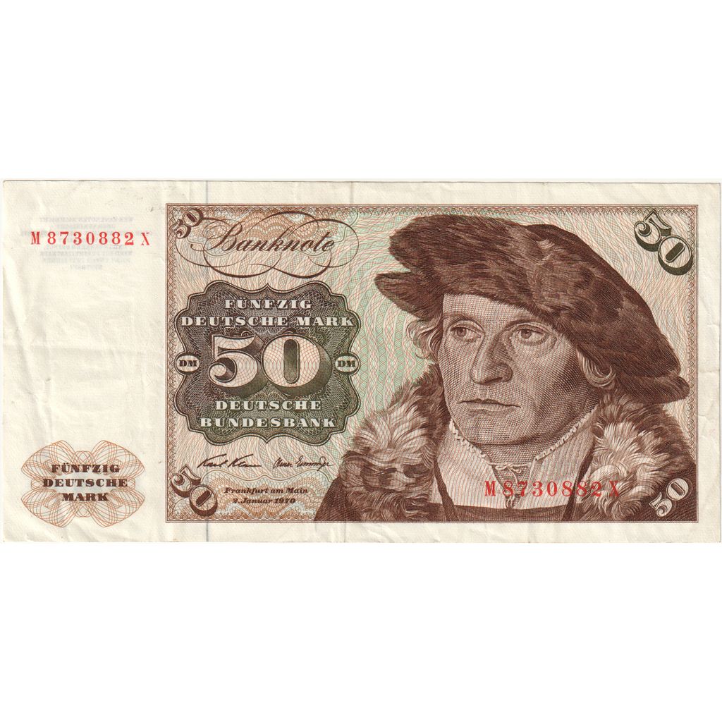GERMANY - FEDERAL REPUBLIC, 50 Deutsche Mark, 1970-01-02, VF(30-35)