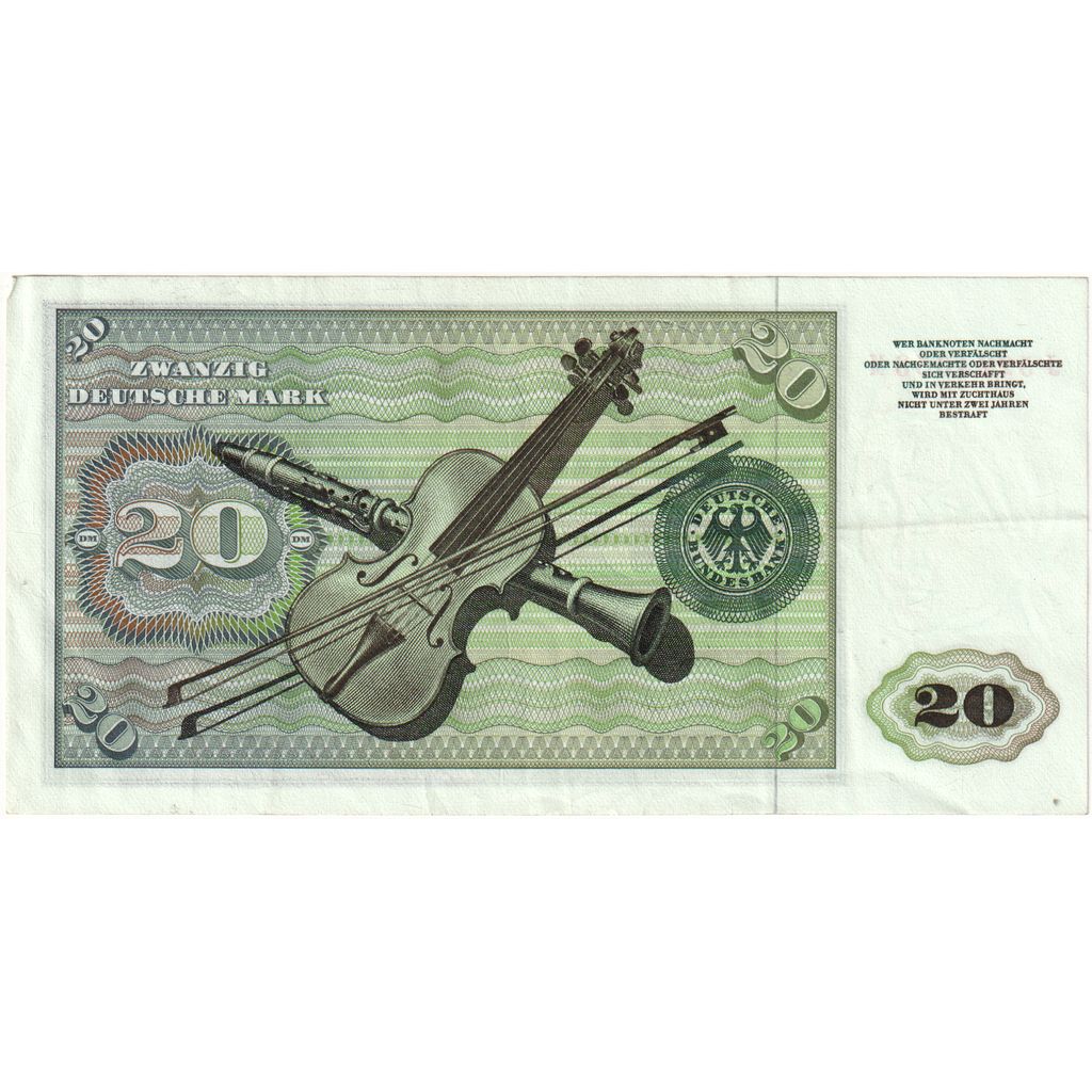 République fédérale allemande, 20 Deutsche Mark, 1960-01-02, SUP