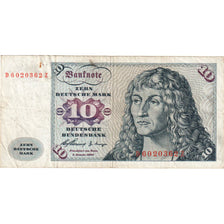 République fédérale allemande, 10 Deutsche Mark, 1960-01-02, B+