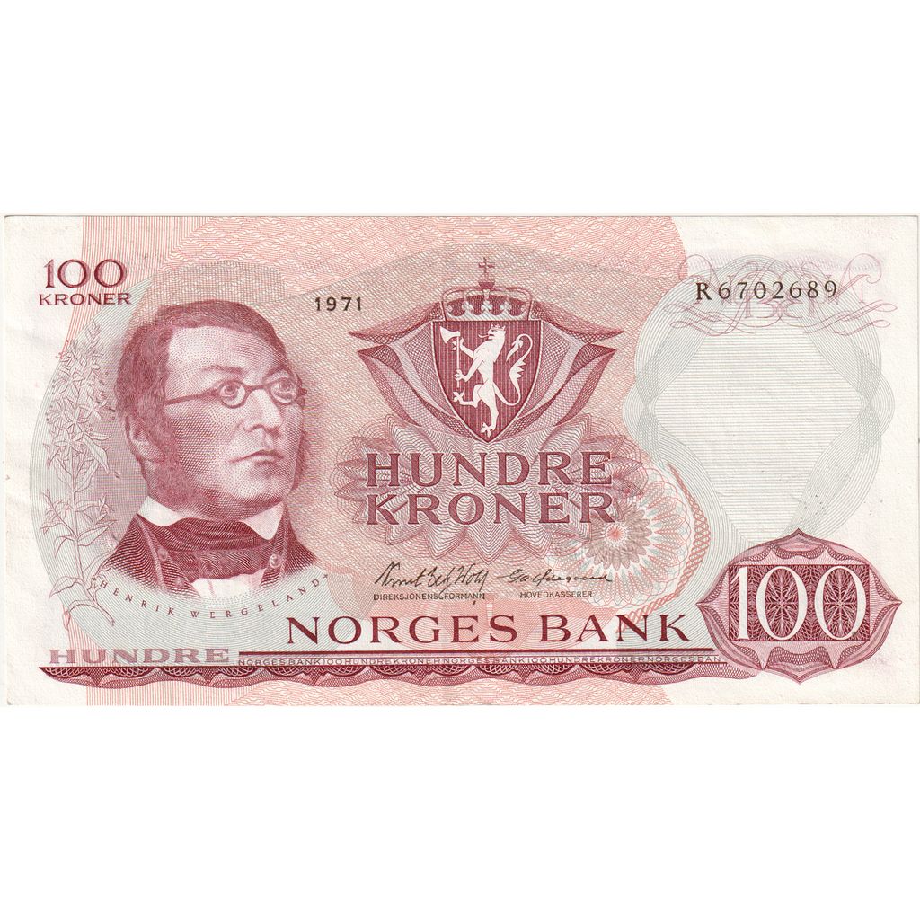 Norwegia, 100 Kroner, AU(50-53)
