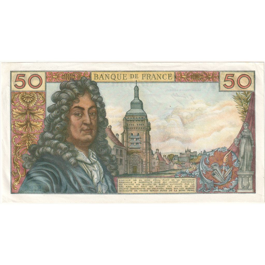 France, 50 Francs, Racine, 1976-06-03, K.294, AU(55-58)