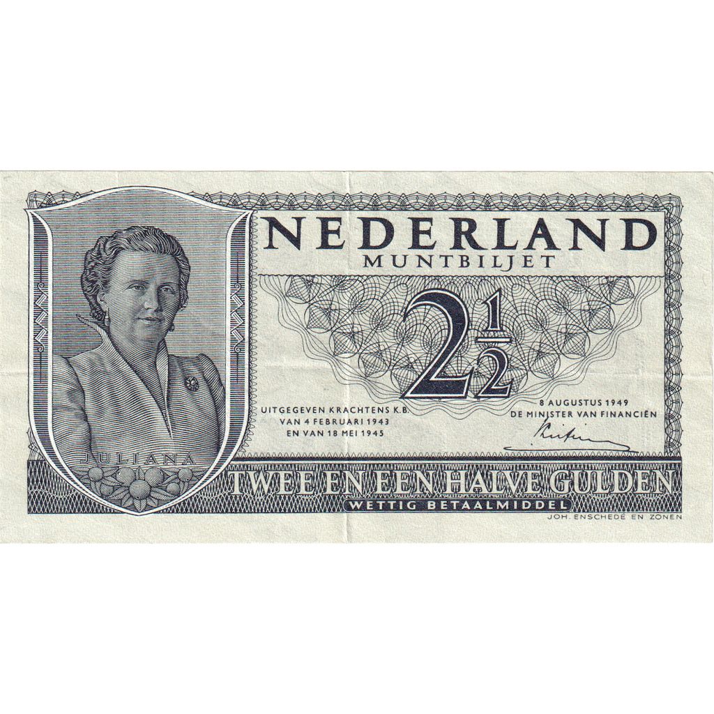 Niederlande, 2 1/2 Gulden, 1949-08-08, SS