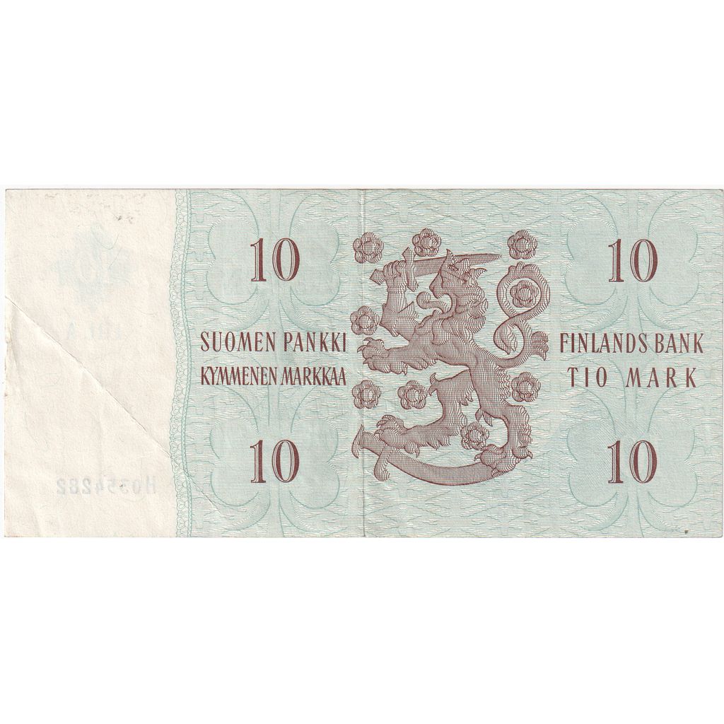 Finland, 10 Markkaa, 1963, EF(40-45)