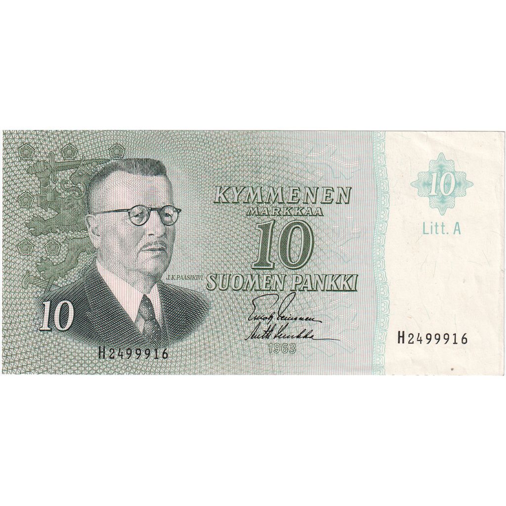 Finland, 10 Markkaa, EF(40-45)
