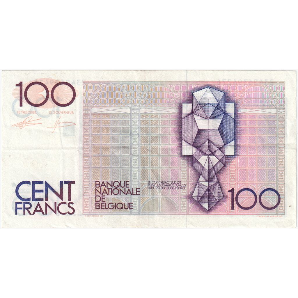 Belgium, 100 Francs, AU(50-53)