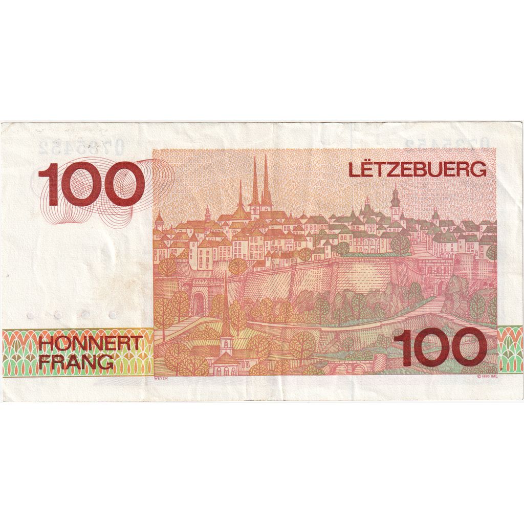 Lussemburgo, 100 Francs, BB