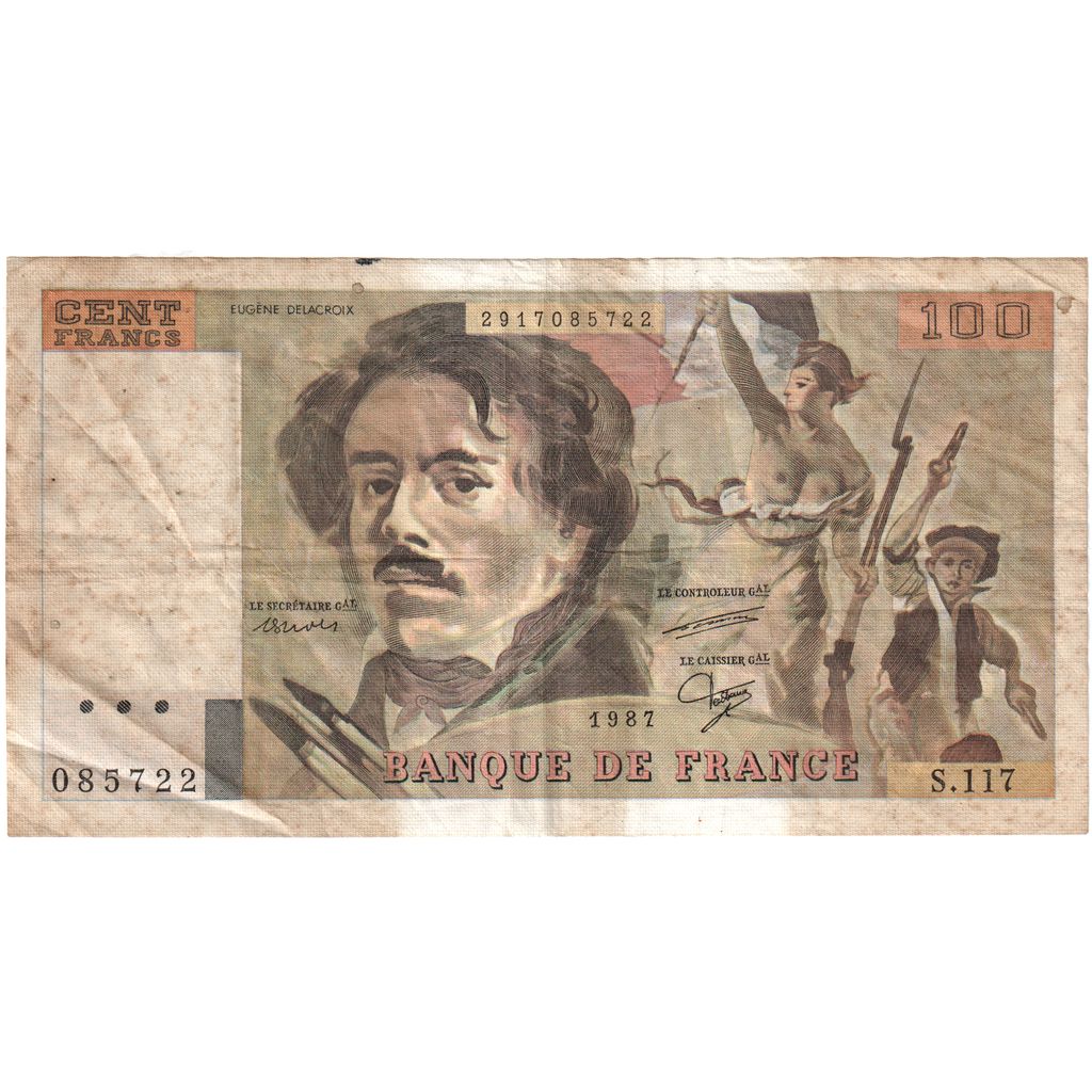 France, 100 Francs, Delacroix, S.117, F(12-15)
