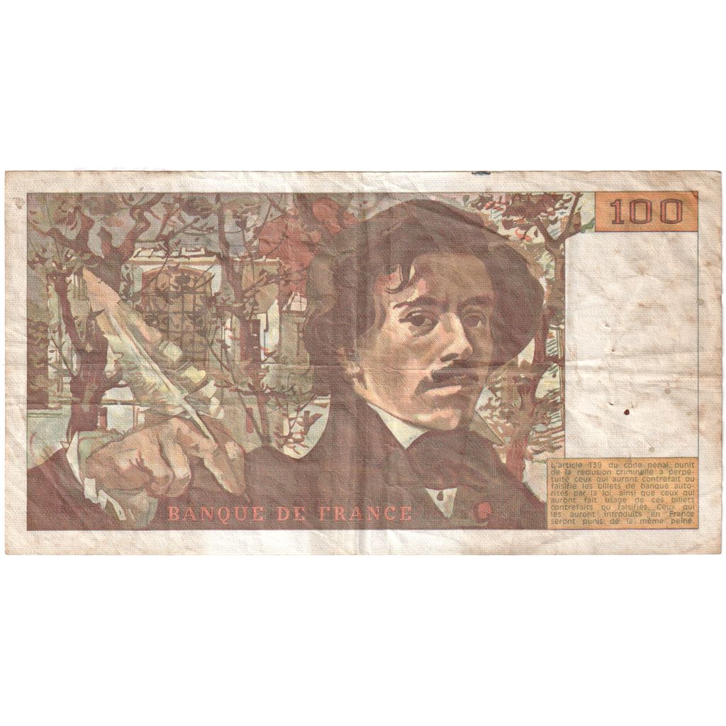 France, 100 Francs, Delacroix, S.117, F(12-15)