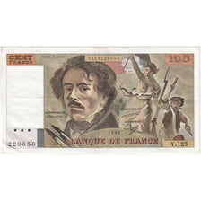 France, 100 Francs, Delacroix, Y.125, AU(55-58)