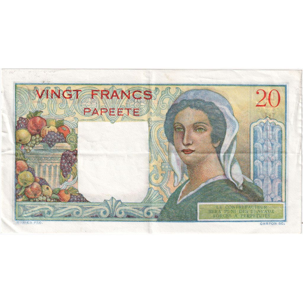 Tahiti, 20 Francs, BB