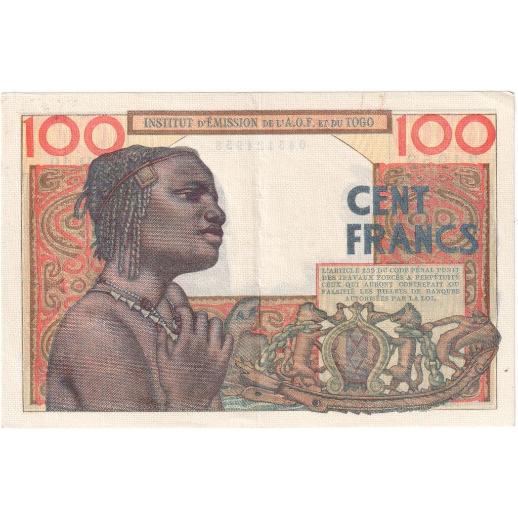África Ocidental Francesa, 100 Francs, 1956-10-23, AU(50-53)
