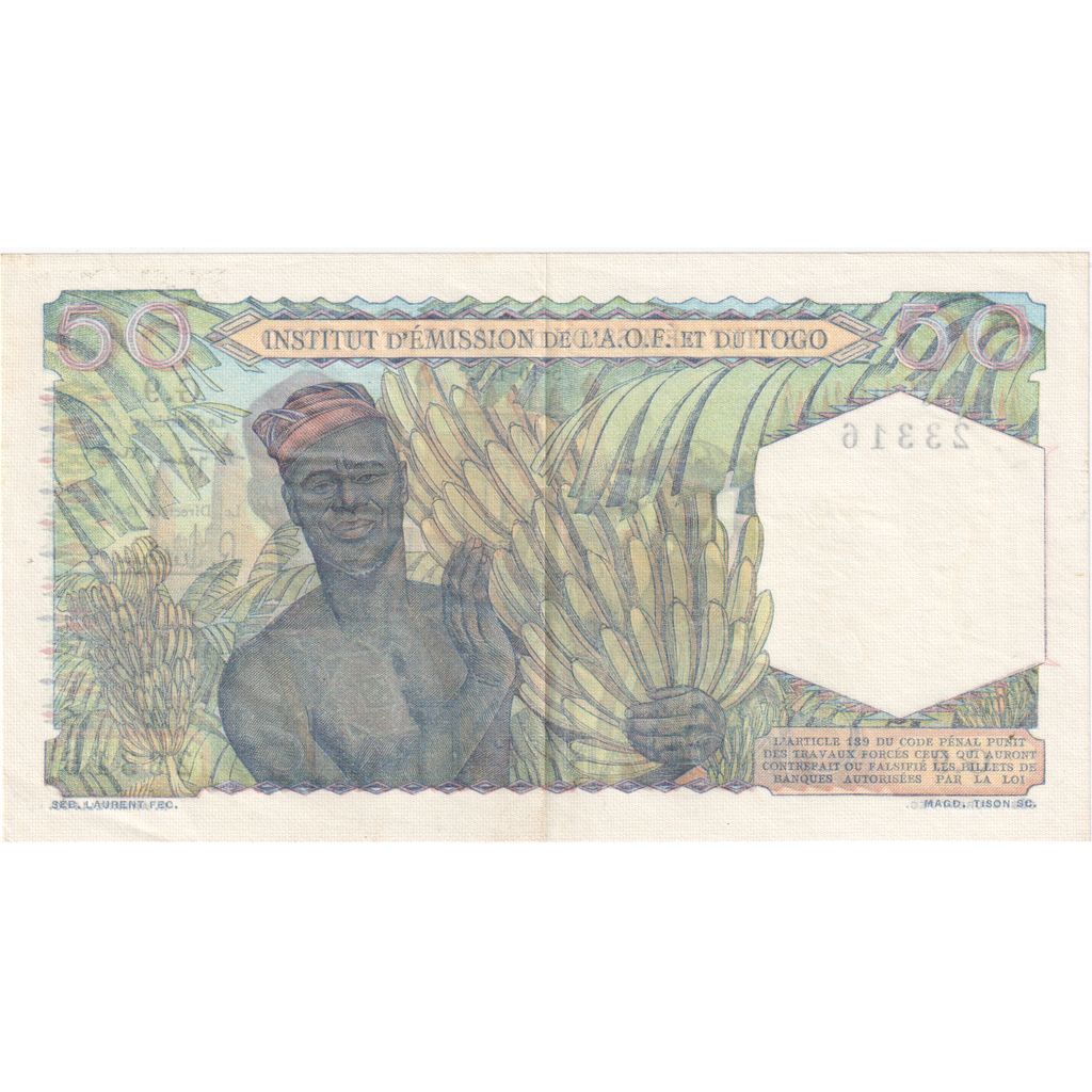 Francuska Afryka Zachodnia, 50 Francs, 1955-10-5, UNC(60-62)