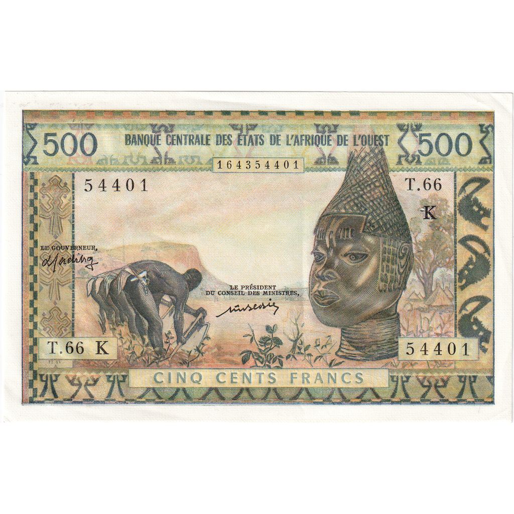 Estados da África Ocidental, 500 Francs, AU(55-58)