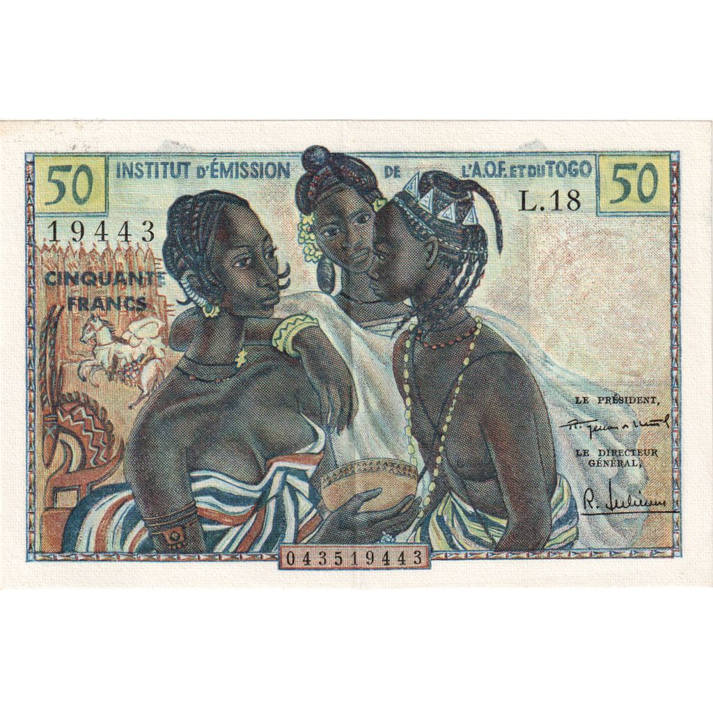French West Africa, 50 Francs, AU(50-53)