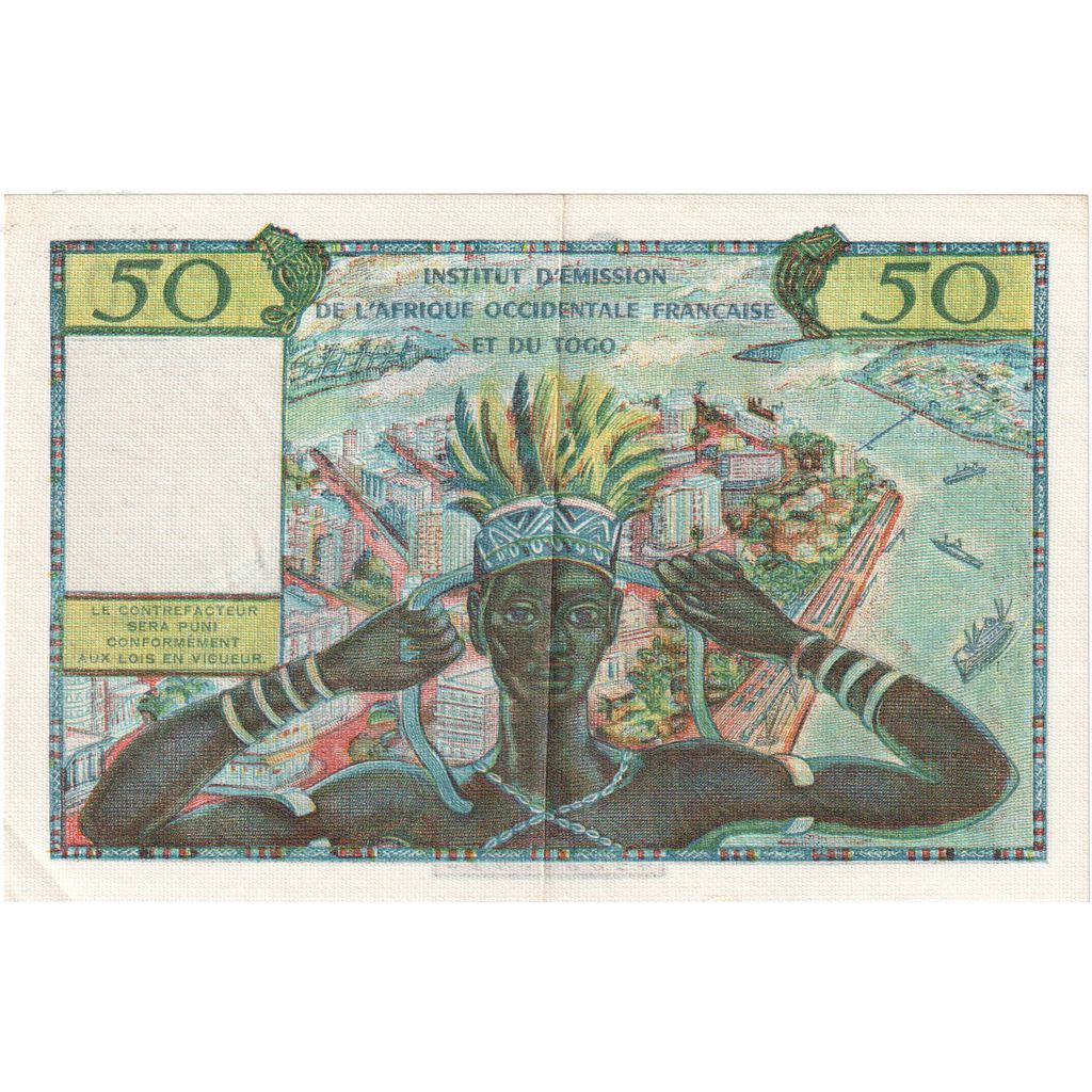 French West Africa, 50 Francs, AU(50-53)
