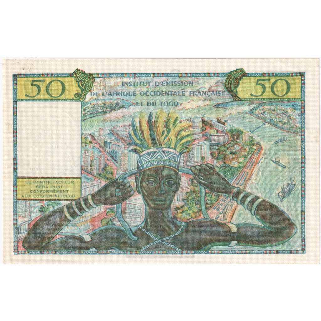 French West Africa, 50 Francs, UNC(65-70)