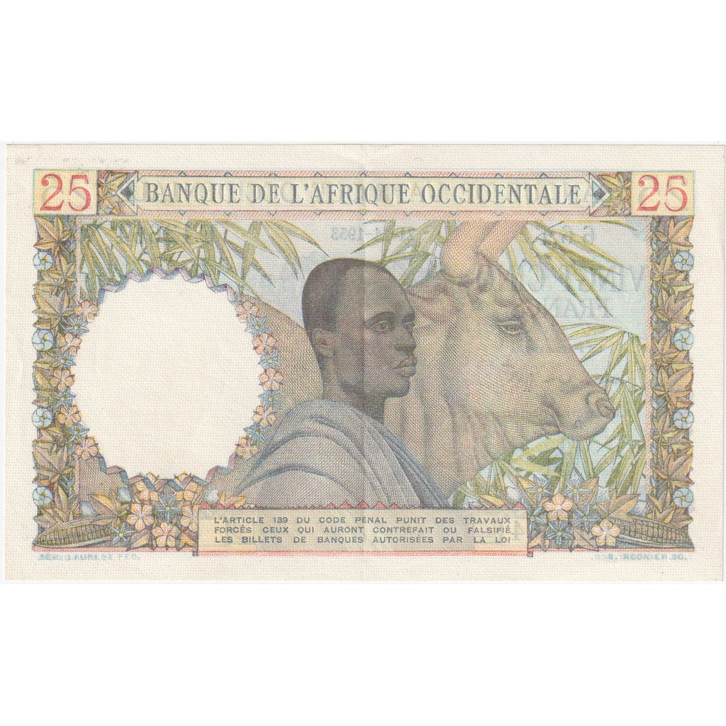 África Ocidental Francesa, 25 Francs, 1953-11-21, AU(55-58)