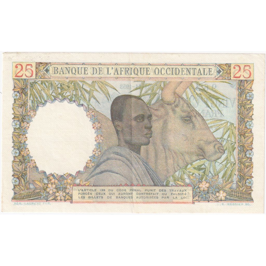 Africa occidentale francese, 25 Francs, 1953-11-21, SPL-