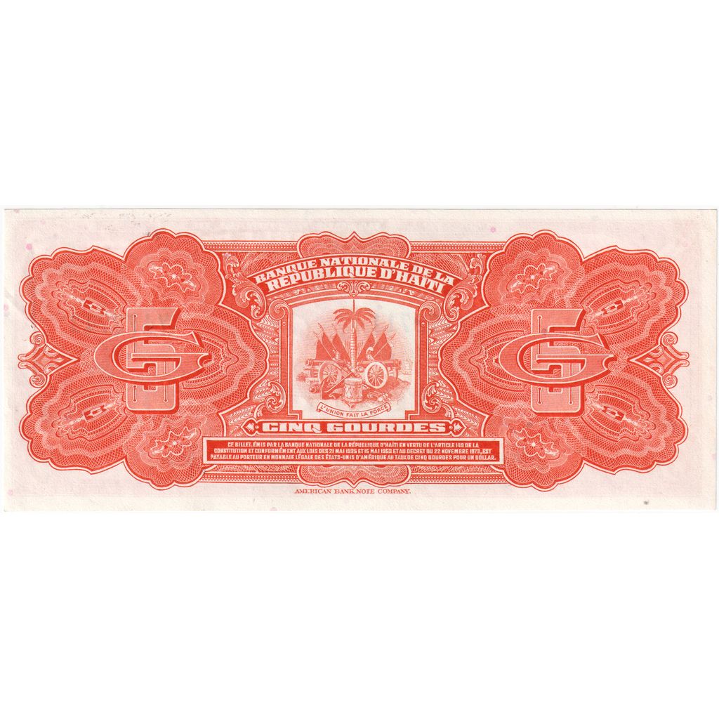 Haiti, 5 Gourdes, UNZ