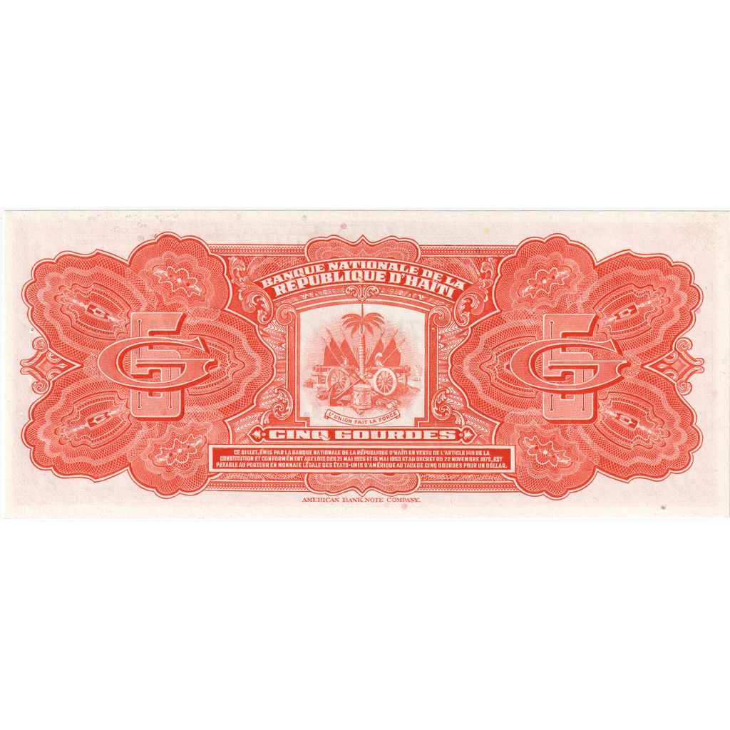 Haiti, 5 Gourdes, UNZ