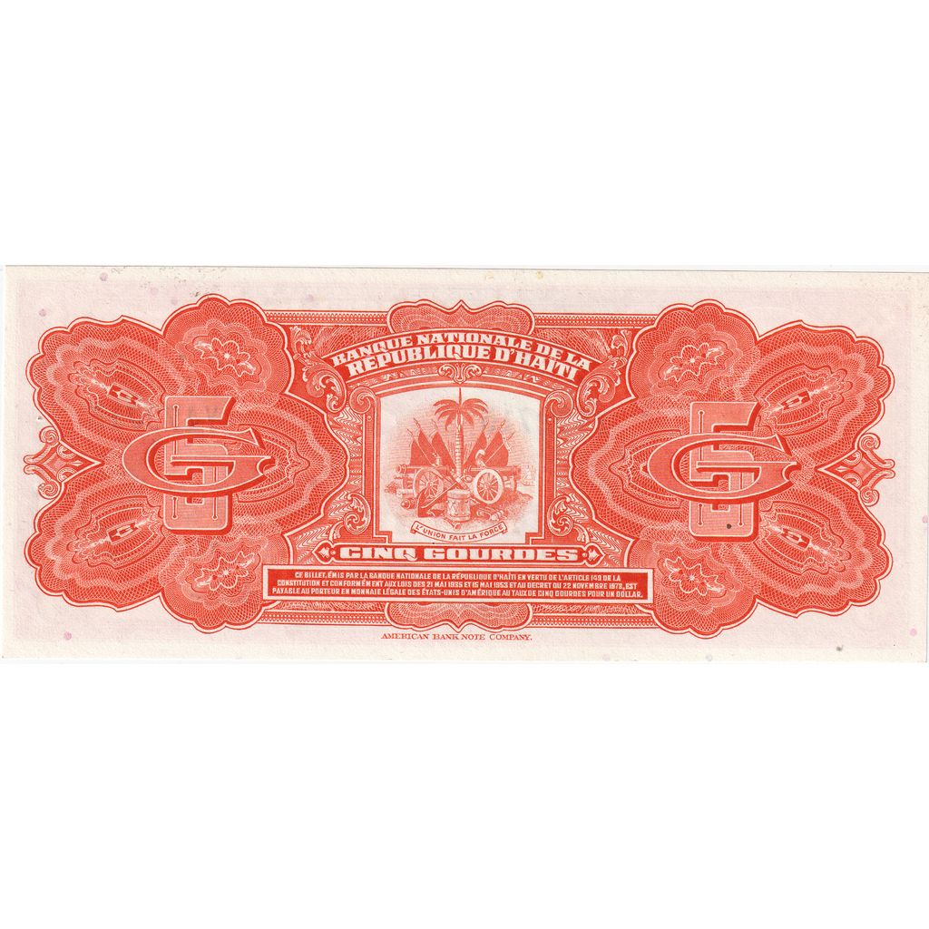 Haití, 5 Gourdes, UNC