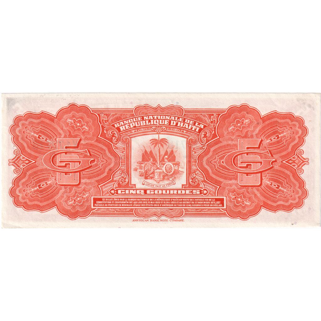 Haïti, 5 Gourdes, NEUF