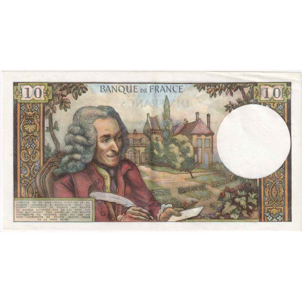 Francia, 10 Francs, Voltaire, 1971-06-03, S.674, SPL-