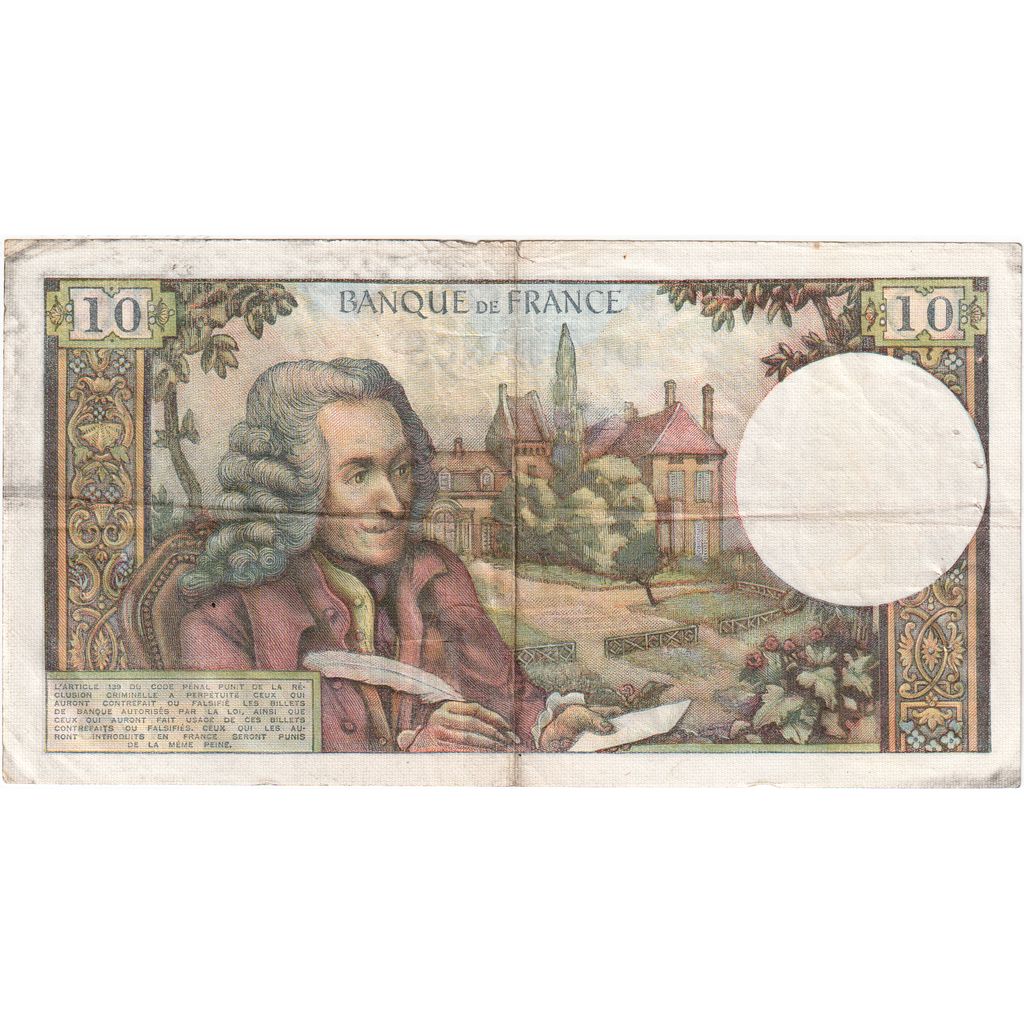 Frankrijk, 10 Francs, Voltaire, 1972-06-01, N.778, TB