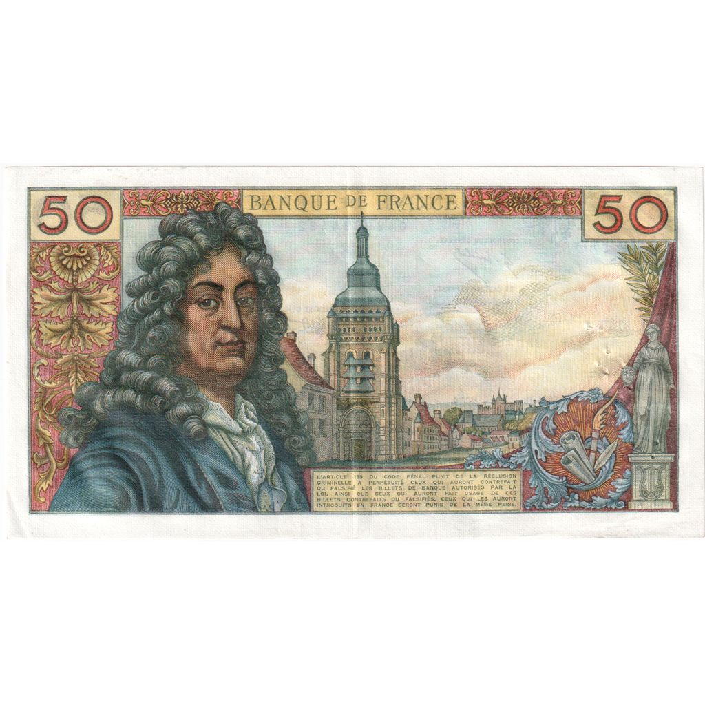 Frankrijk, 50 Francs, Racine, 1971-06-03, Q.176, TTB+