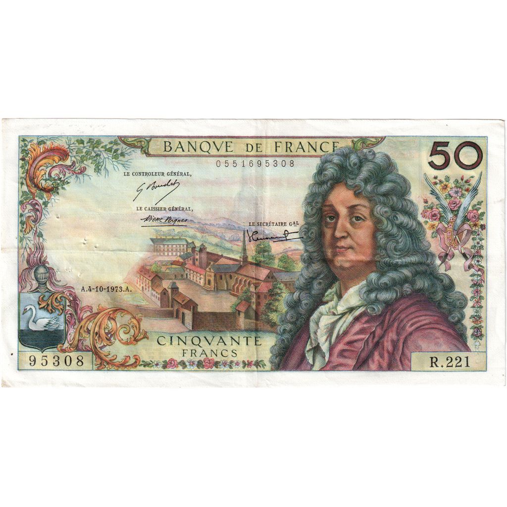 France, 50 Francs, Racine, 1973-01-04, R.221, EF(40-45)