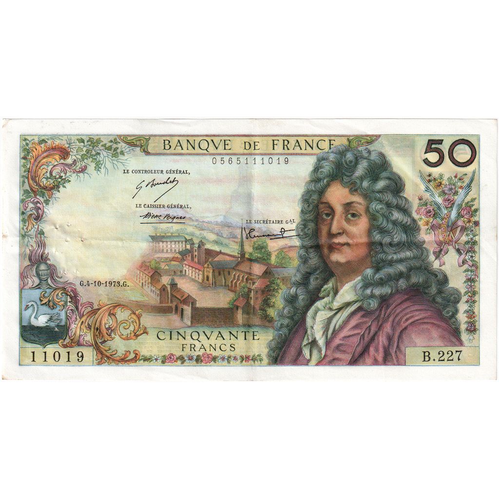 France, 50 Francs, Racine, 1973-10-04, B.227, TTB