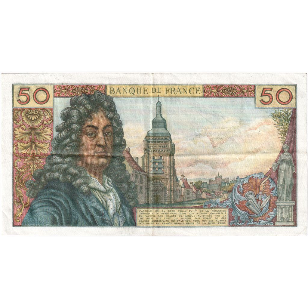 France, 50 Francs, Racine, 1973-10-04, U.226, EF(40-45)