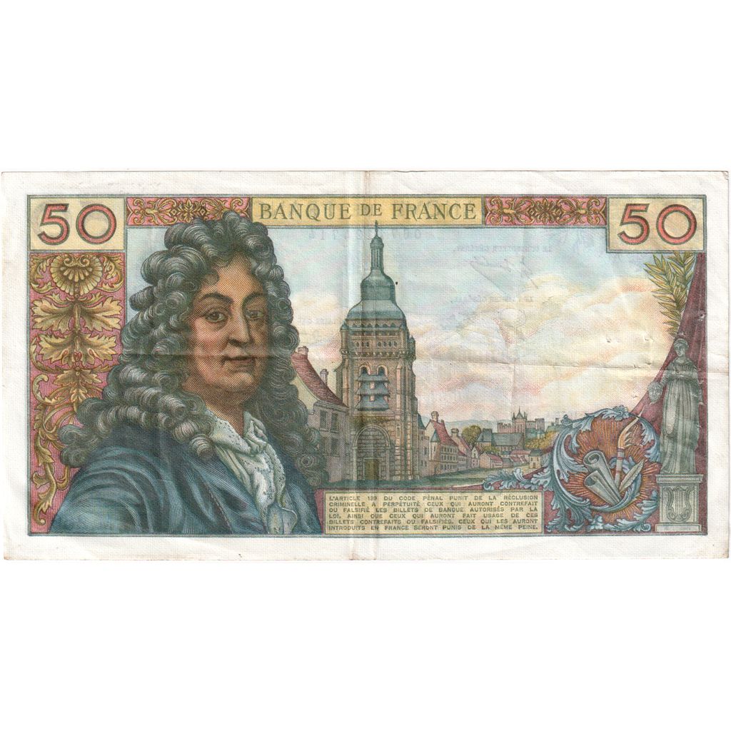 France, 50 Francs, Racine, 1975-06-05, M.269, EF(40-45)