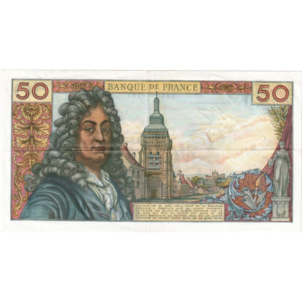 France, 50 Francs, Racine, 1975-10-02, E.278, EF(40-45)