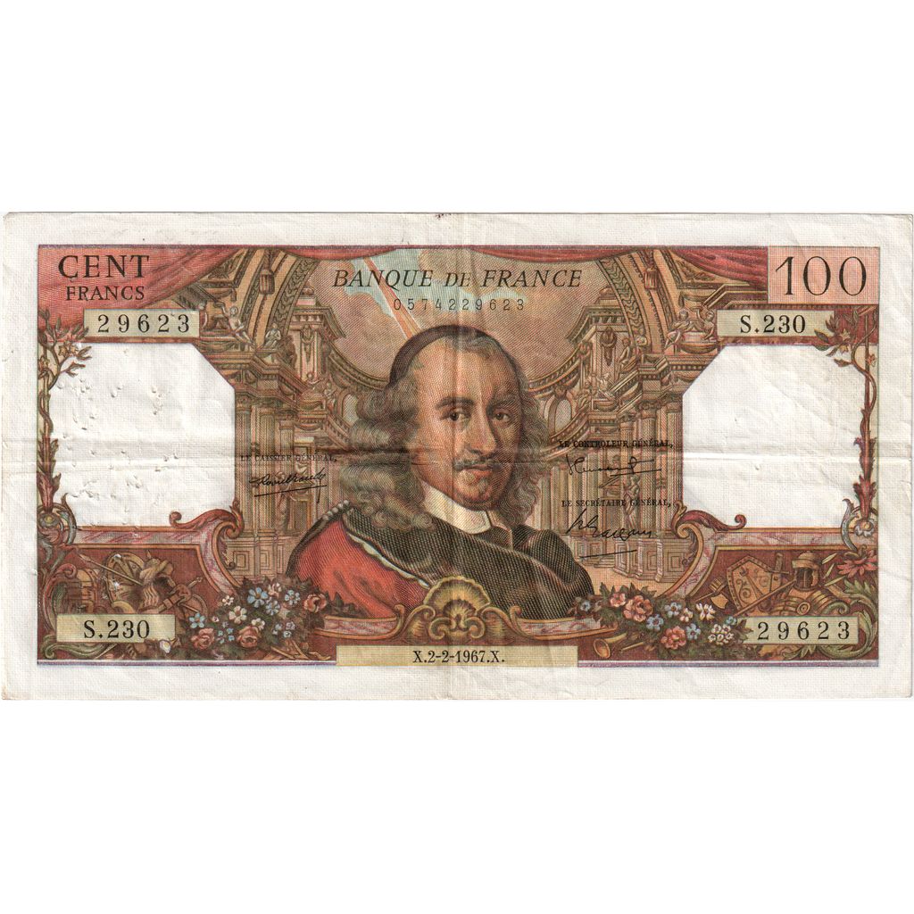 Frankrijk, 100 Francs, Corneille, 1967-02-02, S.230, TB