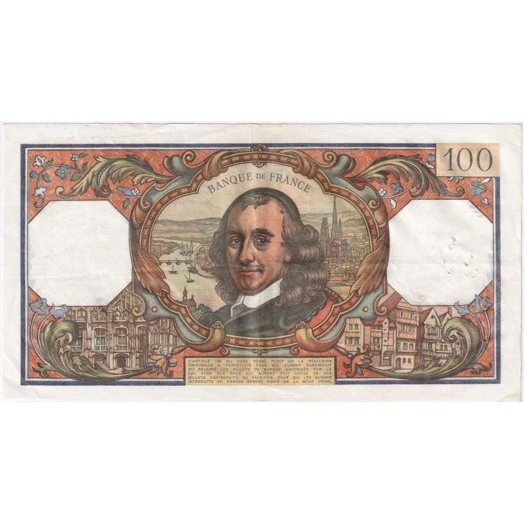 França, 100 Francs, Corneille, 1968-11-07, V.371, AU(50-53)