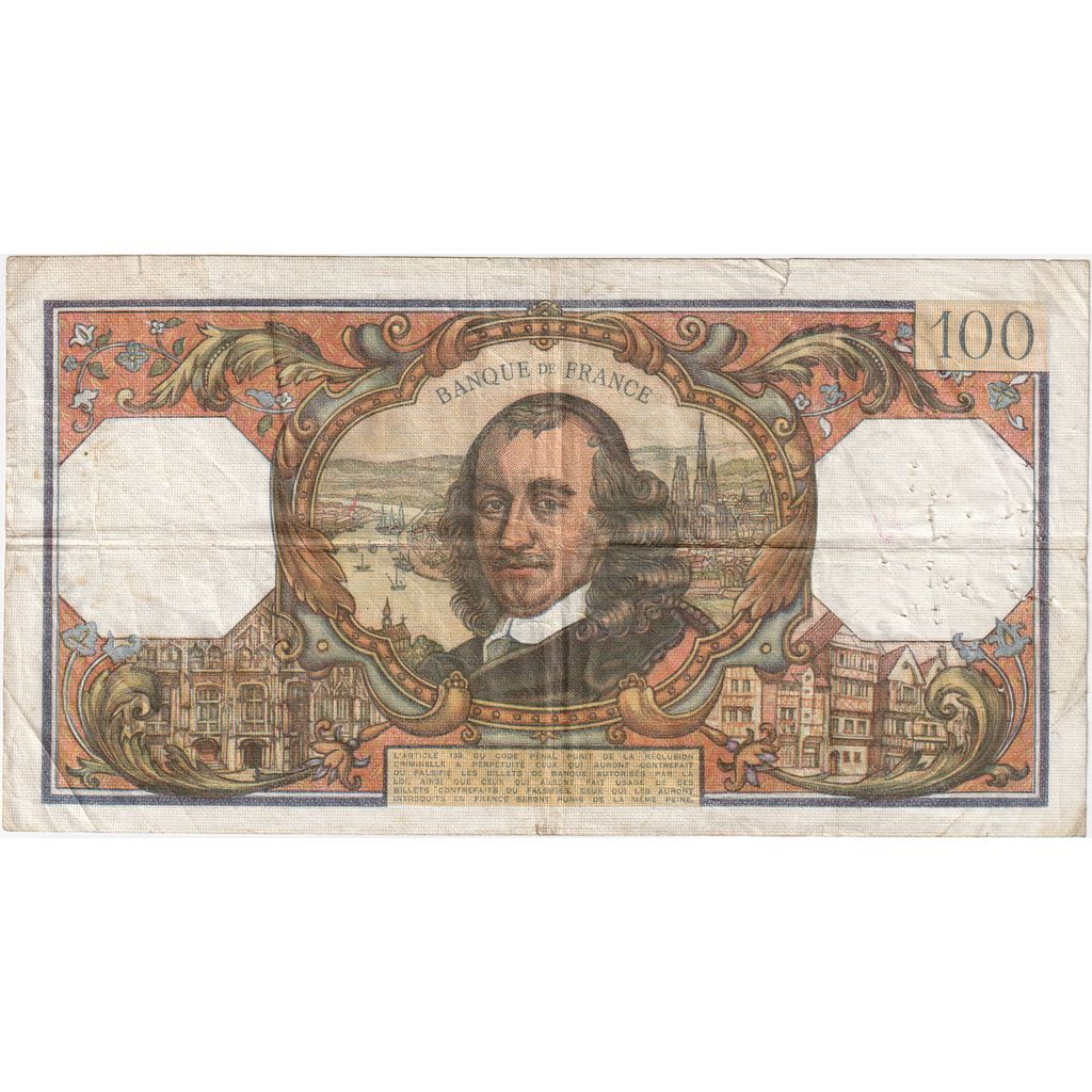 França, 100 Francs, Corneille, 1969-04-03, N.404, VF(20-25)