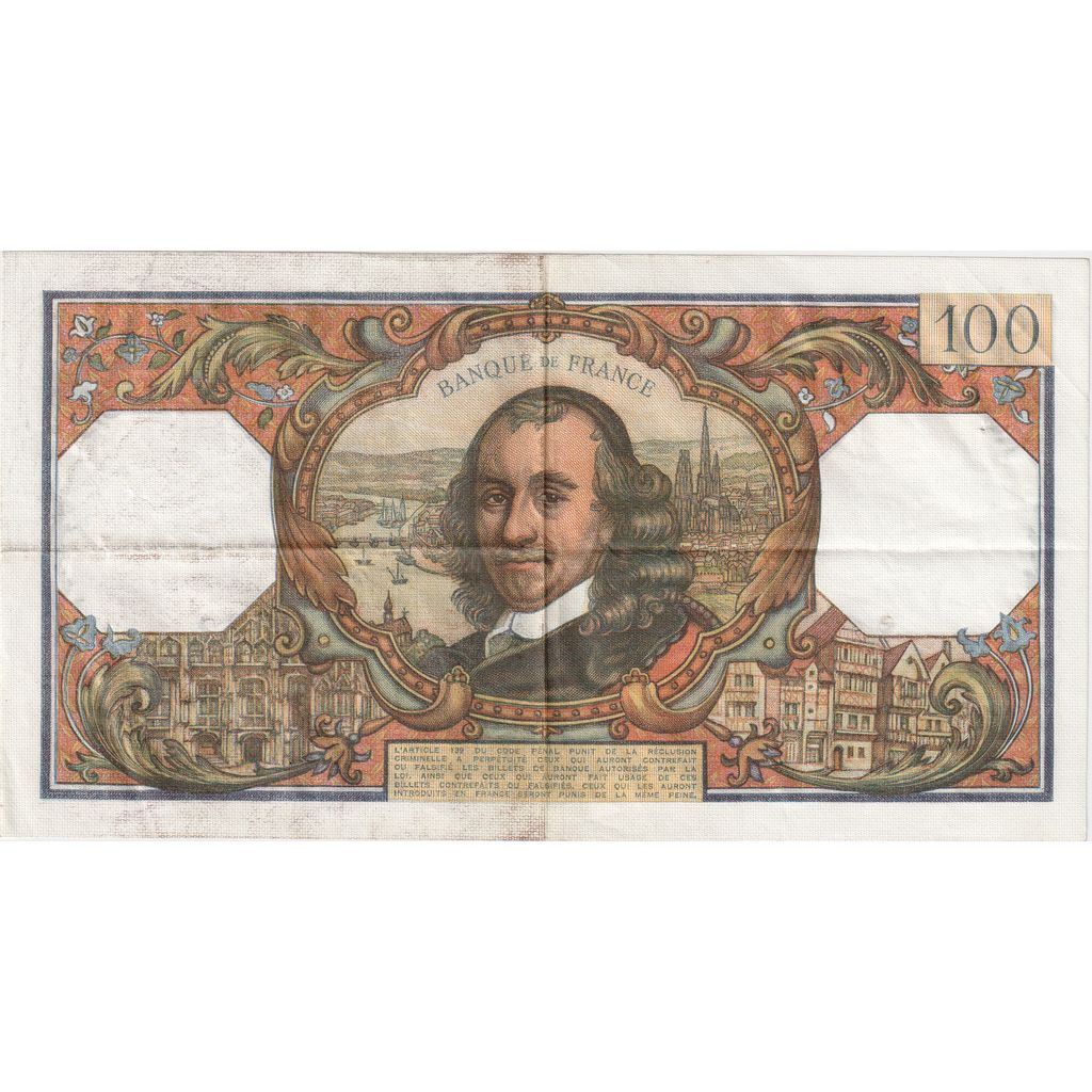 França, 100 Francs, Corneille, 1969-06-05, F.413, EF(40-45)