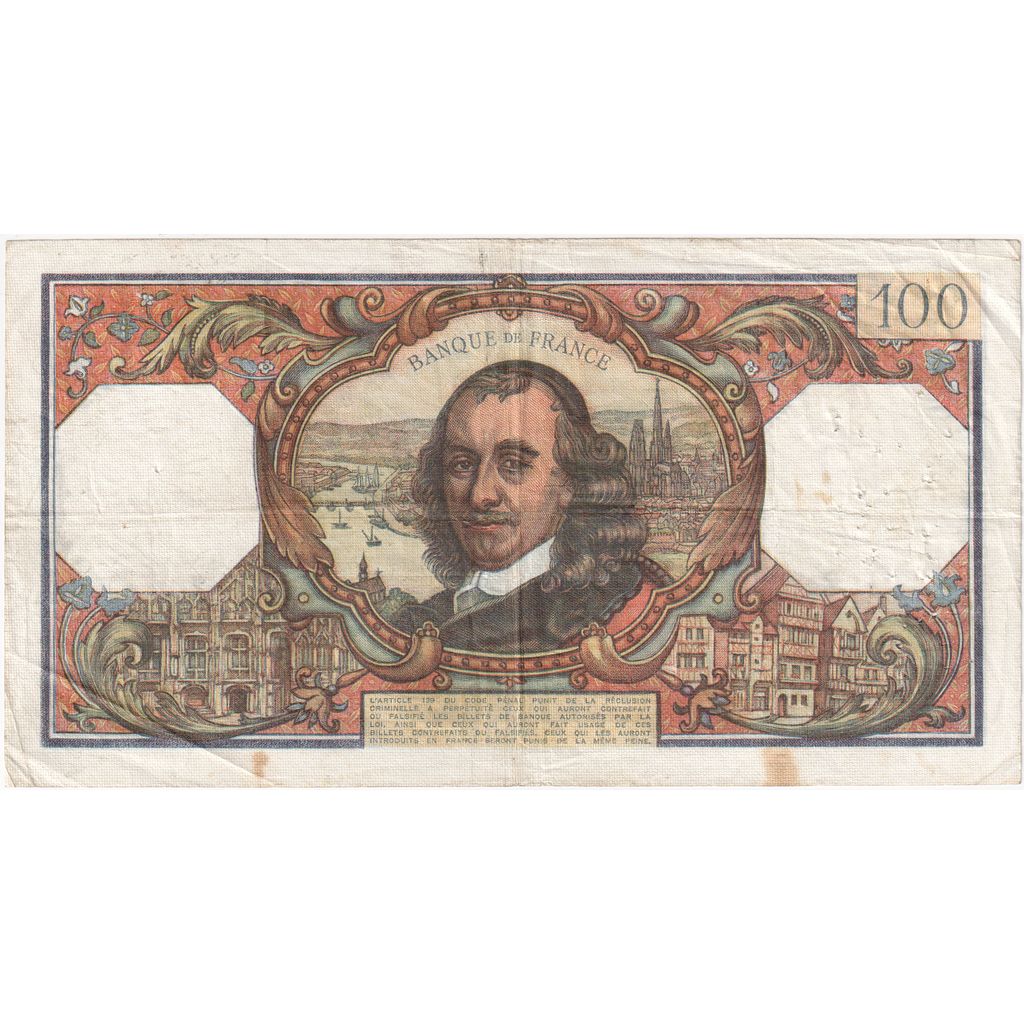 Francja, 100 Francs, Corneille, 1972-05-04, K.575, VF(20-25)