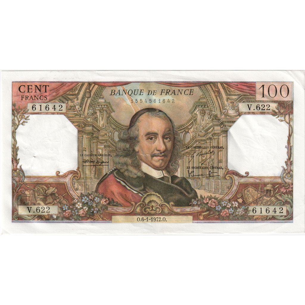 França, 100 Francs, Corneille, 1972-06-01, V.622, AU(55-58)