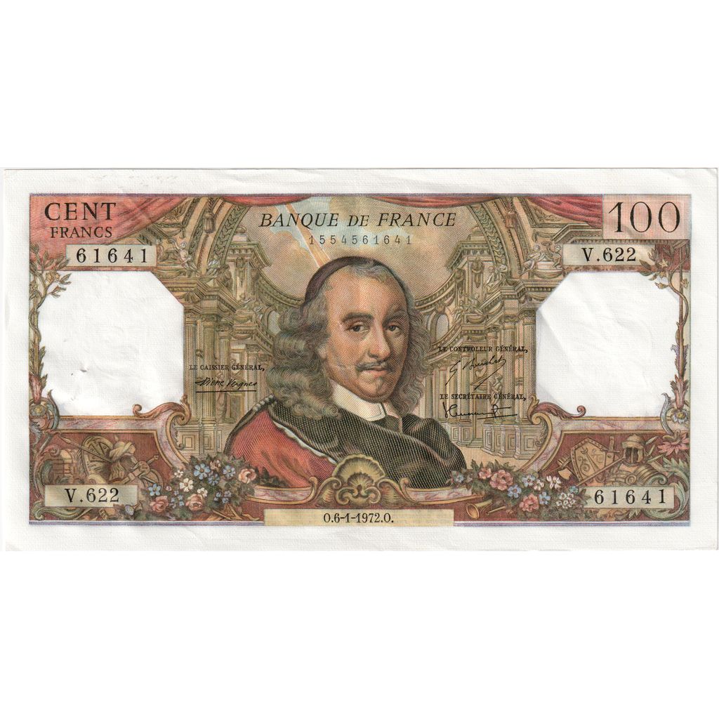 França, 100 Francs, Corneille, 1972-06-01, V.622, AU(55-58)