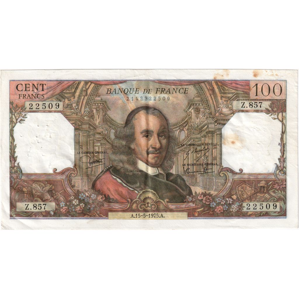Frankrijk, 100 Francs, Corneille, 1975-05-15, Z.857, TB